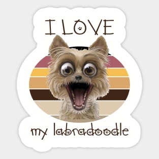 I love my labradoodle Sticker